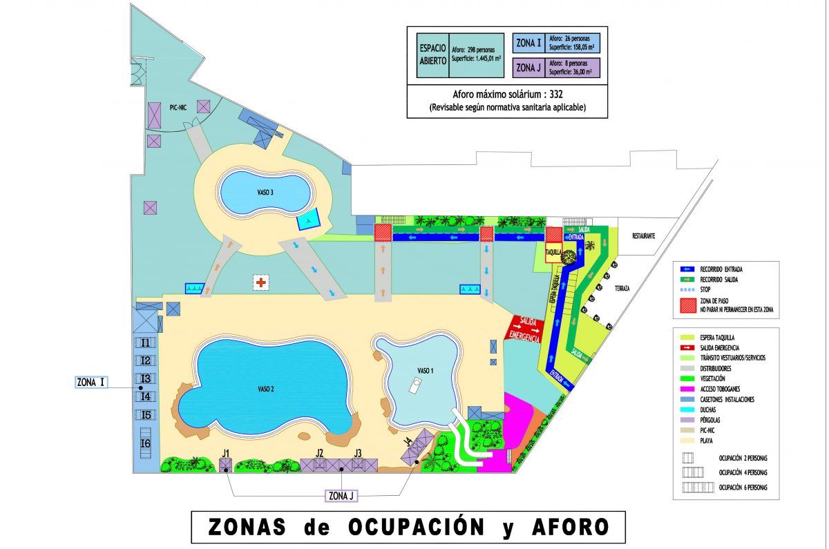 Plano de la piscina de Quart de Poblet 2021